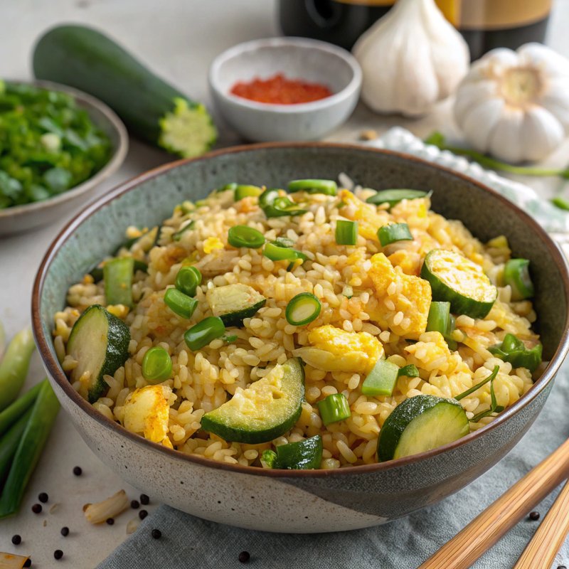 Garlic Zucchini Fried Rice: Healthy & Quick Dinner with Fresh Flavors